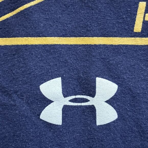 Under Armour Notre Dame Fighting Irish Hockey Long Sleeve Shirt Mens Medium Blue - Picture 11 of 12